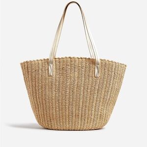 J.crew oversized woven straw market tote